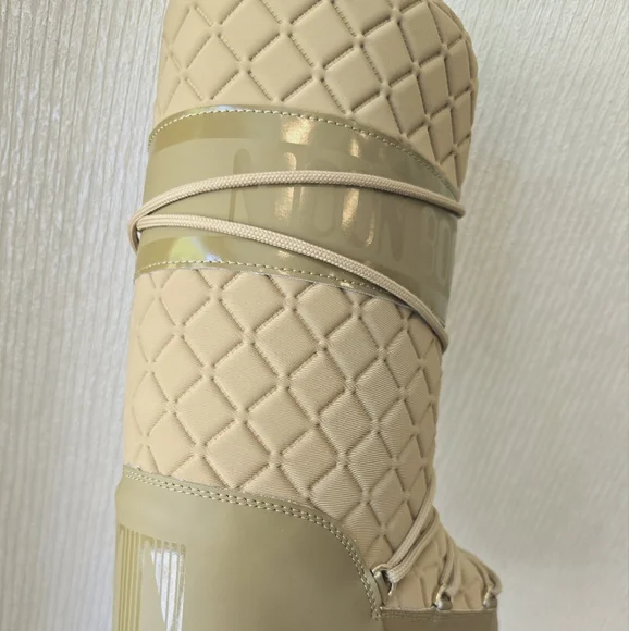 Moon Boot Tall Icon Quilt Boot Caramel Moon Boot Quilted Snow Boot - Picture 16 of 17